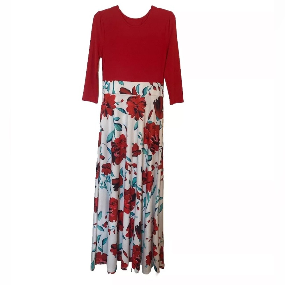 Floral Maxi Dress Size Small (4) Shein